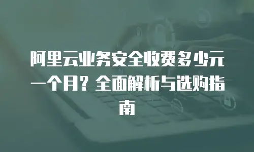 阿里云业务安全收费多少元一个月？全面解析与选购指南