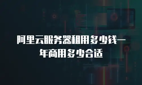 阿里云服务器租用多少钱一年商用多少合适