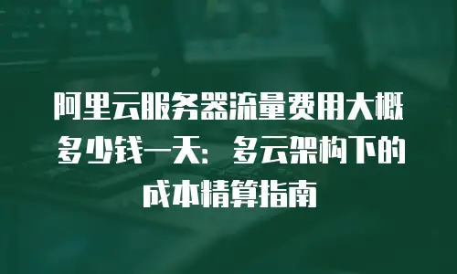 阿里云服务器流量费用大概多少钱一天：多云架构下的成本精算指南