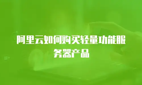 阿里云如何购买轻量功能服务器产品