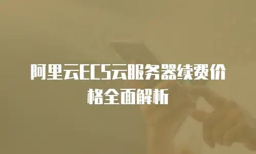 阿里云ECS云服务器续费价格全面解析
