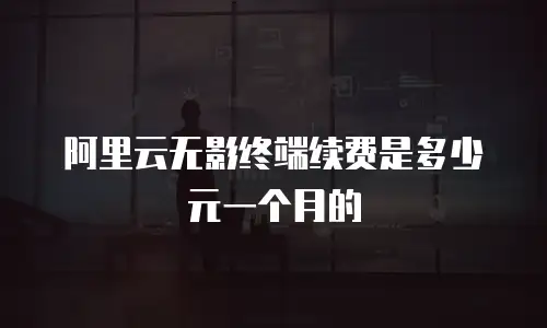 阿里云无影终端续费是多少元一个月的