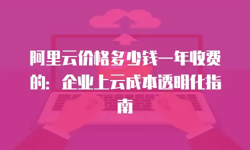 阿里云价格多少钱一年收费的：企业上云成本透明化指南