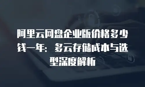阿里云网盘企业版价格多少钱一年：多云存储成本与选型深度解析