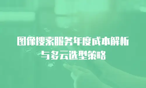 图像搜索服务年度成本解析与多云选型策略