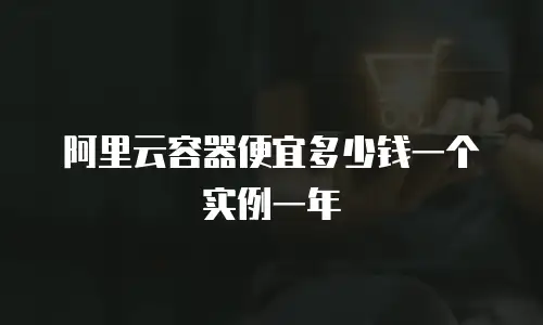 阿里云容器便宜多少钱一个实例一年