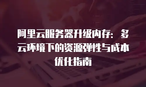 阿里云服务器升级内存：多云环境下的资源弹性与成本优化指南