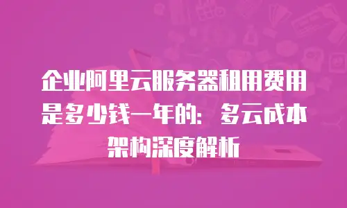 企业阿里云服务器租用费用是多少钱一年的：多云成本架构深度解析