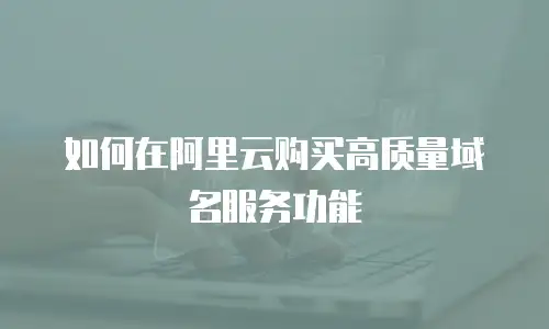 如何在阿里云购买高质量域名服务功能