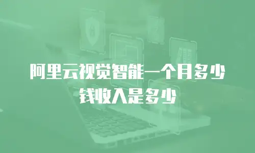 阿里云视觉智能一个月多少钱收入是多少