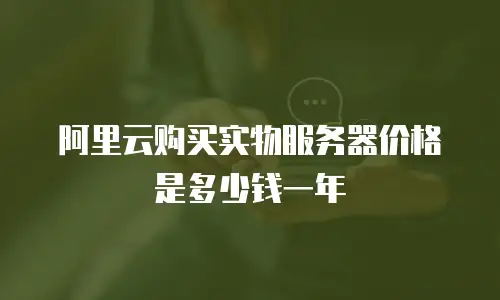 阿里云购买实物服务器价格是多少钱一年