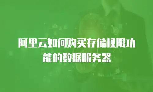 阿里云如何购买存储权限功能的数据服务器