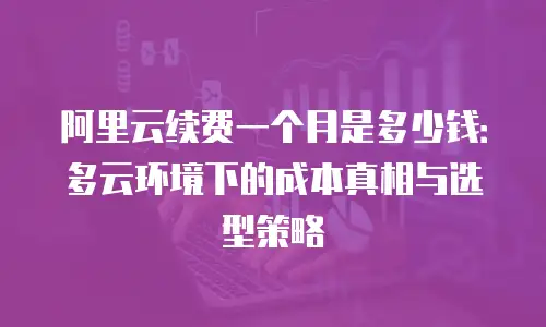 阿里云续费一个月是多少钱：多云环境下的成本真相与选型策略