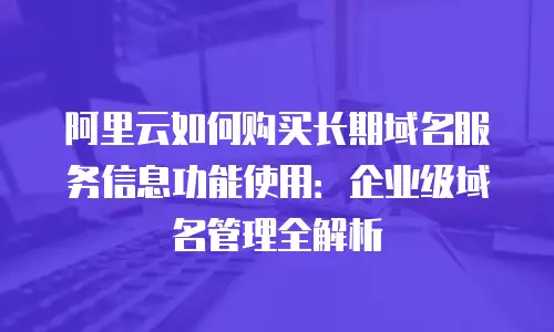 阿里云如何购买长期域名服务信息功能使用：企业级域名管理全解析