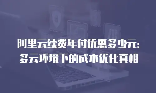 阿里云续费年付优惠多少元：多云环境下的成本优化真相