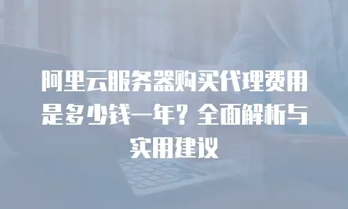 阿里云服务器购买代理费用是多少钱一年？全面解析与实用建议
