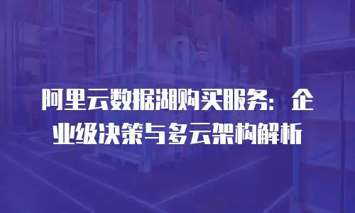 阿里云数据湖购买服务：企业级决策与多云架构解析