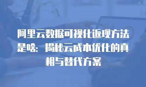 阿里云数据可视化返现方法是啥：揭秘云成本优化的真相与替代方案