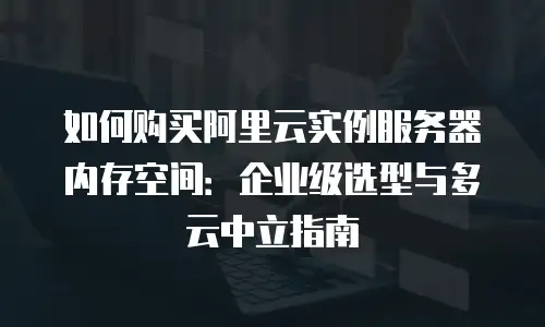 如何购买阿里云实例服务器内存空间：企业级选型与多云中立指南