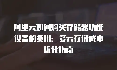 阿里云如何购买存储器功能设备的费用：多云存储成本优化指南