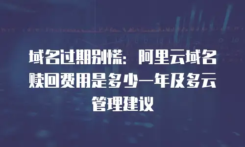 域名过期别慌：阿里云域名赎回费用是多少一年及多云管理建议