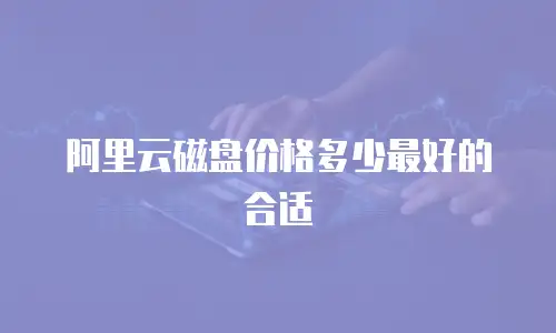 阿里云磁盘价格多少最好的合适