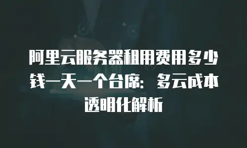 阿里云服务器租用费用多少钱一天一个台席：多云成本透明化解析