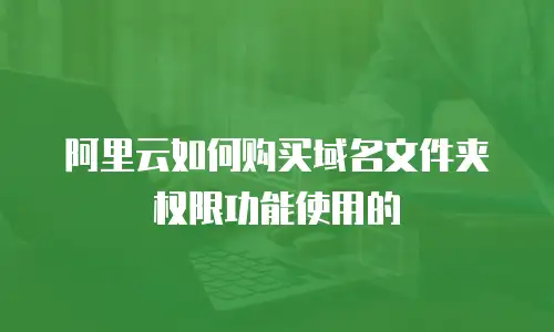 阿里云如何购买域名文件夹权限功能使用的