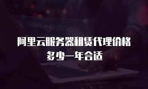 阿里云服务器租赁代理价格多少一年合适