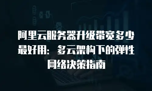 阿里云服务器升级带宽多少最好用：多云架构下的弹性网络决策指南