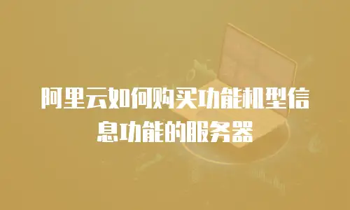 阿里云如何购买功能机型信息功能的服务器