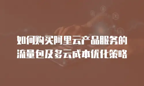 如何购买阿里云产品服务的流量包及多云成本优化策略