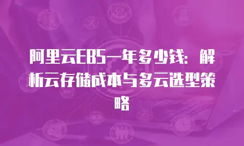 阿里云EBS一年多少钱：解析云存储成本与多云选型策略