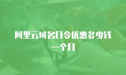 阿里云域名口令优惠多少钱一个月