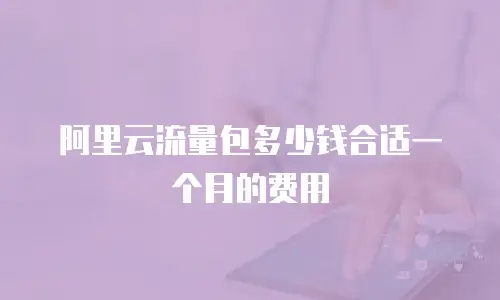 阿里云流量包多少钱合适一个月的费用