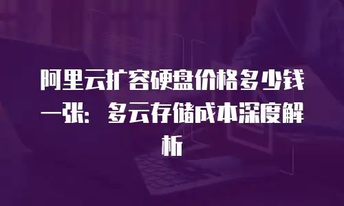 阿里云扩容硬盘价格多少钱一张：多云存储成本深度解析