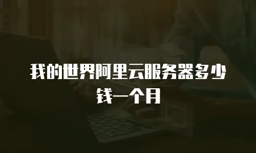 我的世界阿里云服务器多少钱一个月