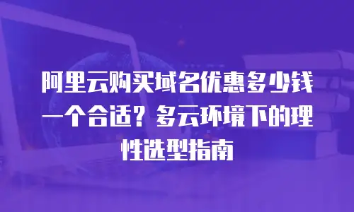 阿里云购买域名优惠多少钱一个合适？多云环境下的理性选型指南