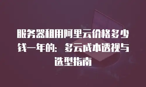服务器租用阿里云价格多少钱一年的：多云成本透视与选型指南