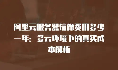 阿里云服务器镜像费用多少一年：多云环境下的真实成本解析