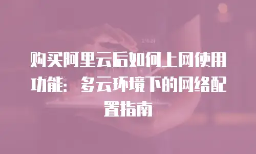 购买阿里云后如何上网使用功能：多云环境下的网络配置指南