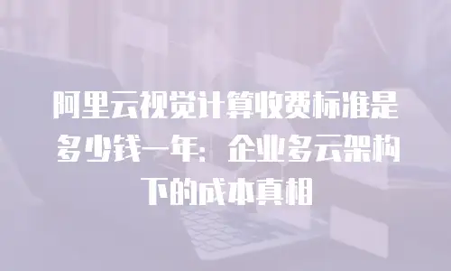 阿里云视觉计算收费标准是多少钱一年：企业多云架构下的成本真相