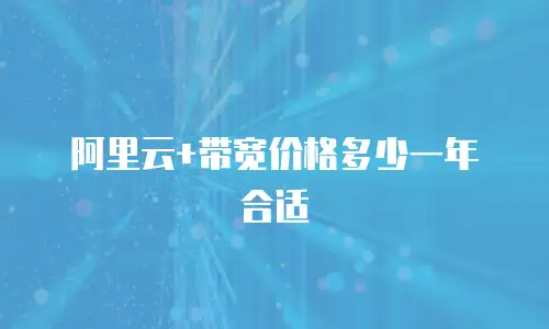 阿里云+带宽价格多少一年合适