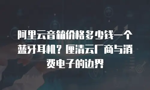 阿里云音箱价格多少钱一个蓝牙耳机？厘清云厂商与消费电子的边界