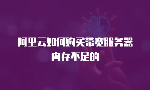 阿里云如何购买带宽服务器内存不足的