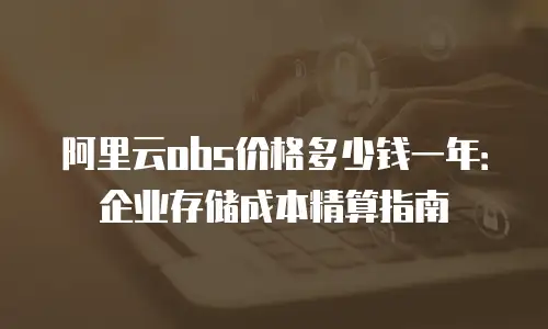 阿里云obs价格多少钱一年：企业存储成本精算指南