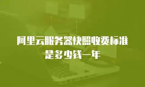 阿里云服务器快照收费标准是多少钱一年