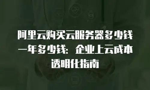 阿里云购买云服务器多少钱一年多少钱：企业上云成本透明化指南