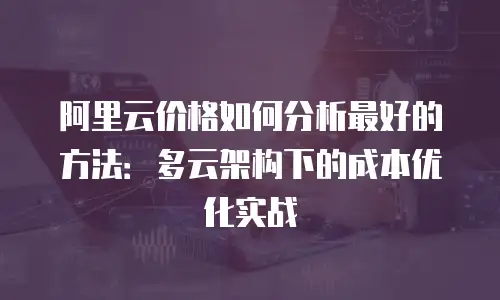 阿里云价格如何分析最好的方法：多云架构下的成本优化实战