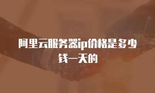 阿里云服务器ip价格是多少钱一天的
